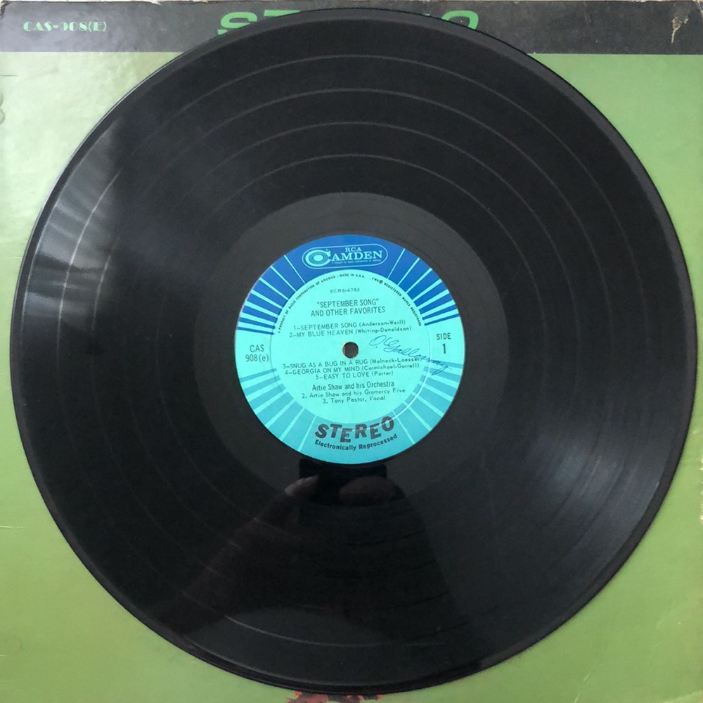 Artie Shaw September Song Vinyl Lp '65